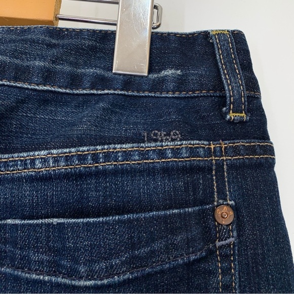 GAP 1969 Denim Mini Skirt Womens 12 Blue Vintage Y2K Dark Wash Minimalist - Picture 3 of 5